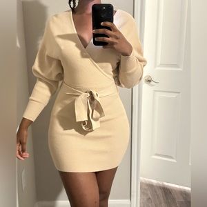 Long sleeve sweater dress